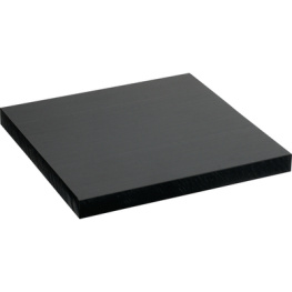 POM-C BLACK 495X300X16, Plastic plate 495 x 300 x 16 mm, Amsler & Frey