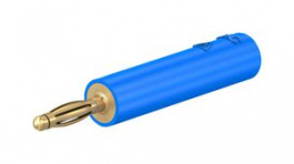 24.0115-23, Адаптер; "банан" 2мм; 10А; 30ВAC; 60ВDC; синий; позолота; 36мм, Staubli (former Multi-Contact )