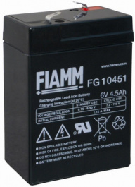 FG10451, Lead-Acid Battery, 6 V 4.5 Ah, FIAMM