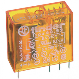 40.52.9.006.0000, PCB power relay 6 VDC 650 mW, FINDER