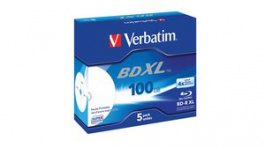 43789, Blu-ray BD-R 100 GB 5x Jewel Case, Verbatim
