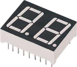 ELD511SDRWB/S530-A3, 7-segment LED-display red 14.22 mm THT, Everlight