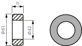 B64290-P37-X38, Ferrite toroidal core T38, TDK-Epcos