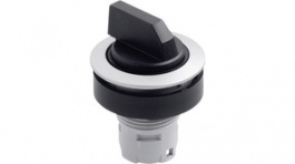 RRJSTB, Selector Head, Round, Black / Silver, 28 mm, 40°/40°, Moment, Schlegel Elektrokontakt