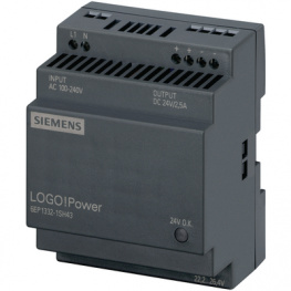 6EP1351-1SH03, SMPS LOGO! Power Adjustable, 15 VDC/1.9 A, 23 W, Siemens