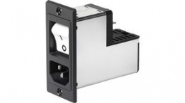 3-109-573, Power Inlet with Line Filter and TA35 Circuit Breaker 15 A 250VAC, Schurter