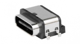 217177-0001, USB Connector, USB-C 2.0 Receptacle, Right Angle, 6 Poles, Molex