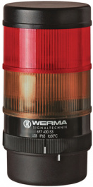 697 020 55, Signalling column Kompakt 71, red/yellow, WERMA Signaltechnik