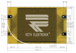 RE225-LF, Laboratory card FR4 epoxy heat tin-plated, Roth Elektronik
