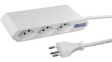 200161213 Outlet Strip 6 Type J (T13) White Type J (T12)