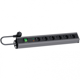 300.001, Outlet Strip, 9xF (CEE 7/3), 2 m, Bachmann