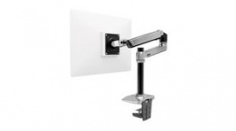 45-295-026, Desk Mount LCD Monitor Arm, 34", 100x100/75x75, 11.3kg, Black / Silver, Ergotron