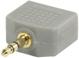 BAP424, Headphone splitter Jack plug, stereo male 3.5 mm - 2x jack coupling, Bandridge