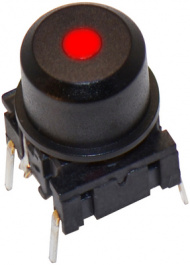 1ES098, Cap round diam. 9.6 mm black, MEC