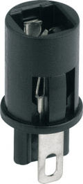 2526.1002, LED holder diam. 9 x 17.5 mm black 9 mm, Mentor