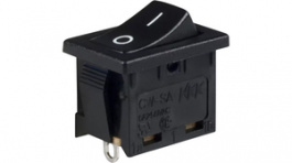 CWSA11AAN2S, ROCKER; SPST; Пол: 2; ON-OFF; 6A/250ВAC; черный; нет; Корпус: черный, NKK Switches (NIKKAI, Nihon)