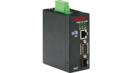 21.13.1138, Converter DIN Rail RS232 to Fast Ethernet (RJ45) or Fibre Optic (SFP) Black, Roline