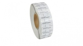 10026767, Label Roll, Polyester, 60 x 25mm, 400pcs, White, Zebra