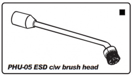PHU-07 ESD, Flexible rubber nozzle with stiff bristles, Muntz Technics