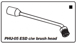 PHU-07 ESD, Гибкая резиновая насадка с жесткой щетиной, Muntz Technics