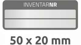 6909, Inventory Labels, 10 sheets/50 labels, 50 x 20 mm, Silver / Black, Zweckform
