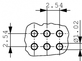 76385-318LF, Pin header, Dubox 2x18-pin 2x18P, FCI (Amphenol FCI, AFCI))