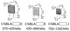 CSBLA1M00J58-B0, Резонатор 2-штырьковый 1 MHz, Murata