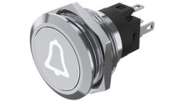 82-6151.1A54.B005, Illuminated Pushbutton 1CO, IP65/IP67, LED, White, Momentary Function, EAO