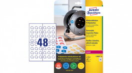 L7803-10, Inspection Plate, 10 sheets/480 labels diam. 20 mm, White, Zweckform