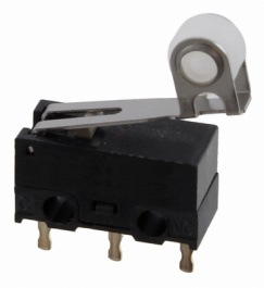 D2F-01L2, Micro switch 0.1 A Roller lever Snap-action switch 1 change-over (CO), Omron