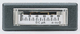 KW-40 100UA DC, Analogue Display 58 x 22 mm 0...100 uADC, Fujita Electric