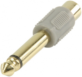 BAP551, Audio adapter 6.35 mm Jack plug mono male 6.35 mm - RCA coupling m - f, Bandridge