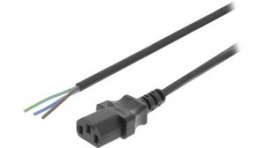 VLEP12000B30, Power Extension Cable IEC-320-C13 None 3 m, Valueline
