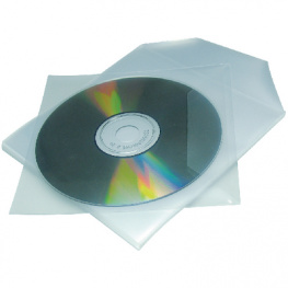 MX-CD-ENV-100-3, CD/DVD plastic bags 100Stk.,transparent, Maxxtro