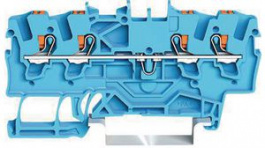 2201-1404, Feedthru Terminal, Cage Clamp, 4 Poles, 0.25 ... 2.5mm\x1a, Wago