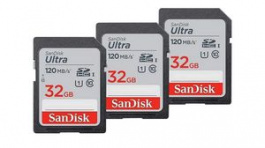 SDSDUN4-032G-GN6IM, Memory Card, 3 Pack 32GB, SDHC, 80MB/s, Sandisk