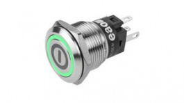 82-5151.2133.B001, Vandal Resistant Pushbutton Switch, Green, 3 A, 240 V, 1CO, IP65/IP67/IK10, EAO