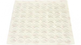 RND 455-00582, Rubber Feet&nbsp;&nbsp;diam. 15 mm x 3.3 mm Clear, RND Components