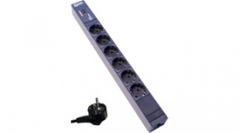 RND 465-00208, PDU 19^, 6 x Type F, Black, 2 x USB, Plug Type F, RND Connect