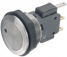1241.6633.1132000, Pushbutton Switch, Vandal Proof 22 mm 250 VAC/VDC 10 A 1 Cha, Schurter