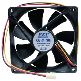 FD 129225 LS-N(1A3K), Axial fan DC 92 x 92 x 25 mm 12 VDC, EKL
