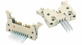09185147907, IDC male connector/14 contacts/Straight wrap posts/Standard connector/15,0 mm, Harting