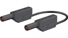 28.0125-05021, Safety Test Lead 500mm Black 1kV Nickel-Plated, Staubli (former Multi-Contact )