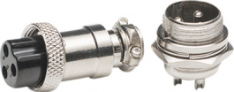 M001-5, Panel Plug nickel-plated 5P, Tsay-E