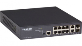 LPB2910A, Industrial Gigabit Ethernet PoE Switch 8x 10/100/1000 RJ45 / 2x SFP, Black Box