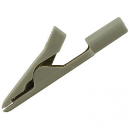 MA 1 S GREY, Crocodile clip diam. 2 mm grey, SKS Kontakttechnik
