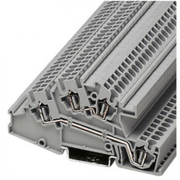 3031856, STI 2,5-L/L installation level terminal block, 0.08...4 mm2 300 vac 24 a grey, Phoenix Contact