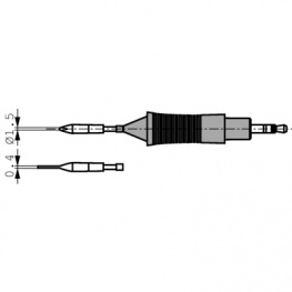 RT 4, Soldering Tip Chisel shaped 1.5 mm, 1.5 mm x 0.4 mm, Weller