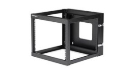 RK819WALLOH, 4-Post Open Frame Rack, 8U, Steel, 63.4kg, Black, StarTech.com