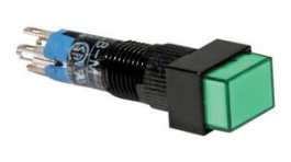 AL8H-A11G, Illuminated Pushbutton Switch Green 1CO Latching Function LED, IDEC